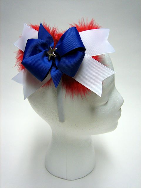 Beautiful Patriotic Hair Bow