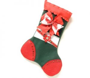 Ribbons and Bows Decorated Christmas Stocking