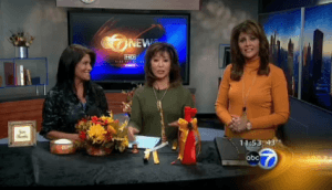 Sandy Sandler on WLS-TV Chicago making Thanksgiving Table Centerpiece