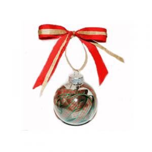 Homemade Ribbon Filled Christmas Tree Ornament