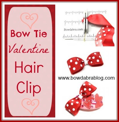 Bow Tie Valentine Hair Clip