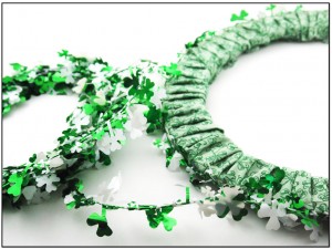 DIY St. Patrick's Day Fabric Wreath Making