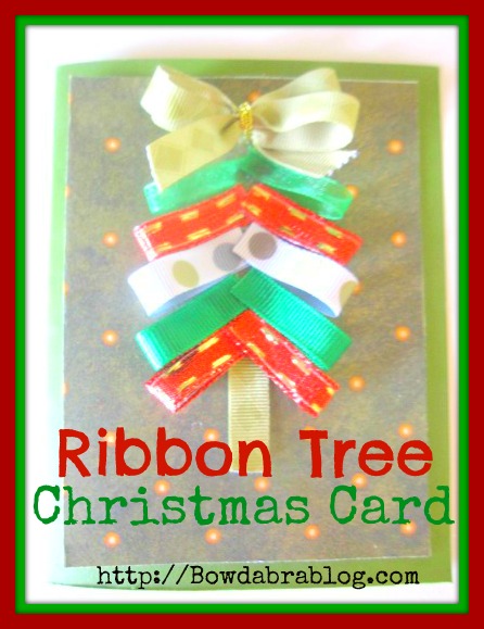 Ribbon Tree Christmas in July Card for gifts