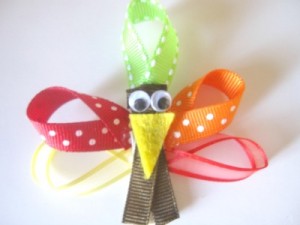 turkey hair clips for Thanksgiving party