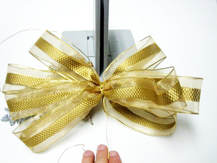 Ribbon Wrapped Wreath with Bow