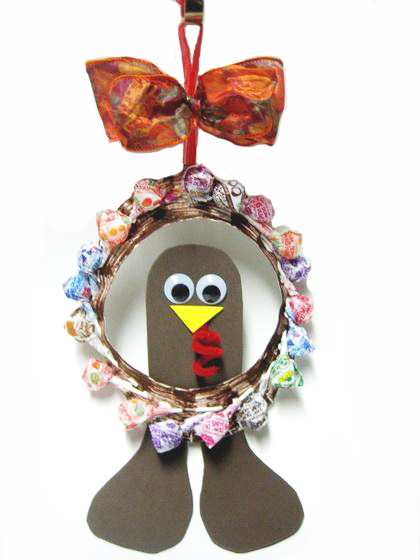 How to Make lollipop turkey wreath