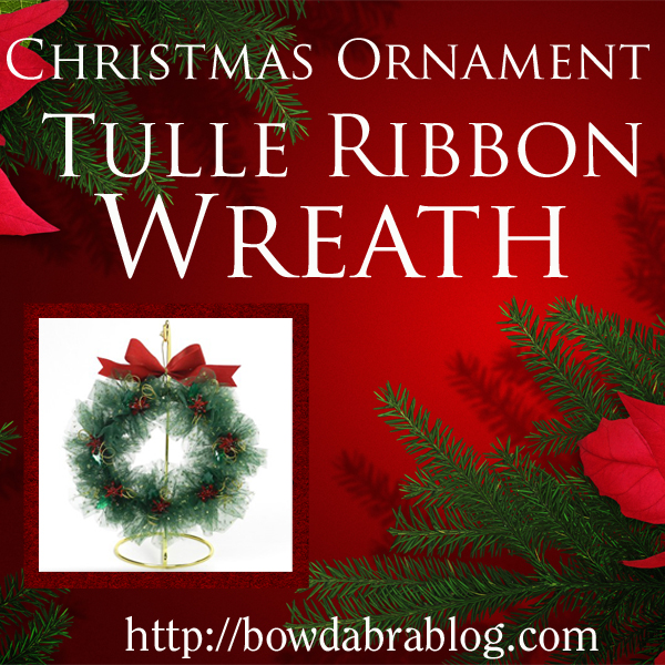 Handmade Christmas Ornaments Tulle Ribbon Wreath