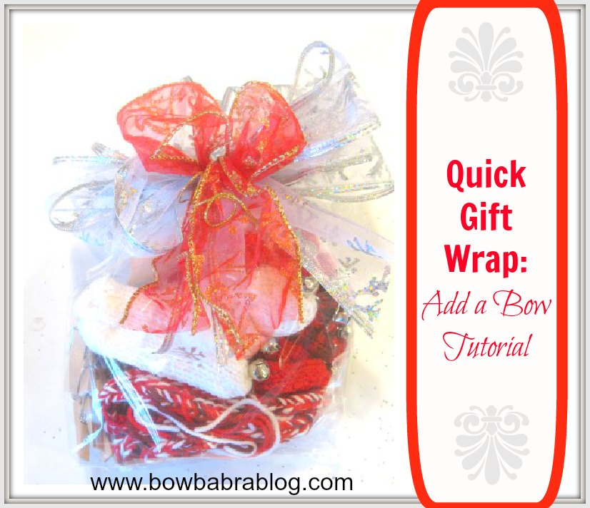 Quick Gift Wrap : Add a bow tutorial