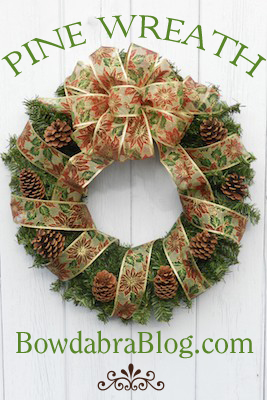 Pine Wreath with Bowdabra Bow