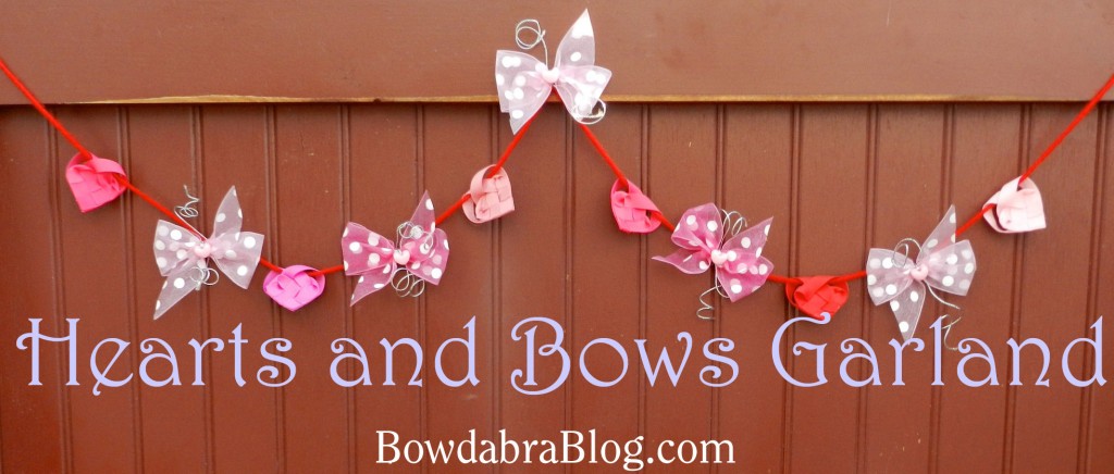 DIY Ribbon Hearts and Bows Garland