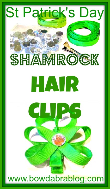 St. Patrick's Day Shamrock Hair Clip Making Tutorial