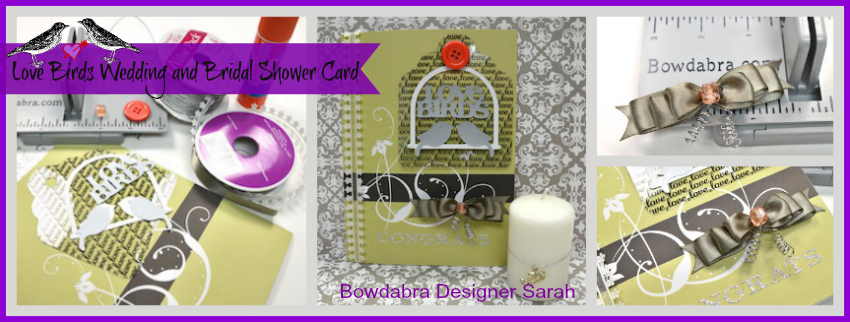 Bridal Shower Card with Mini Bowdabra