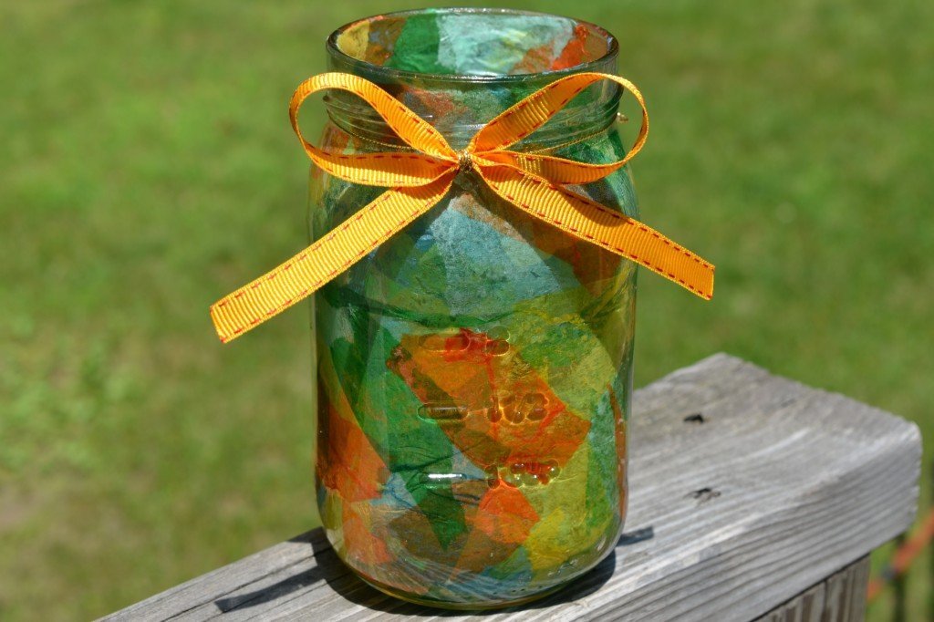 Kids Craft Stained Glass Mason Jars via Bowdabra Blog @bowdabra