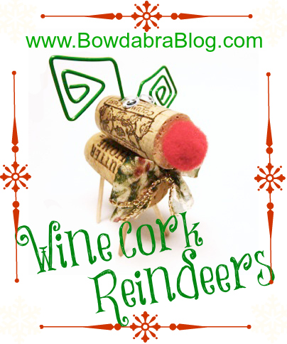 Adorable Wine Cork Reindeer for Christmas in July celebration