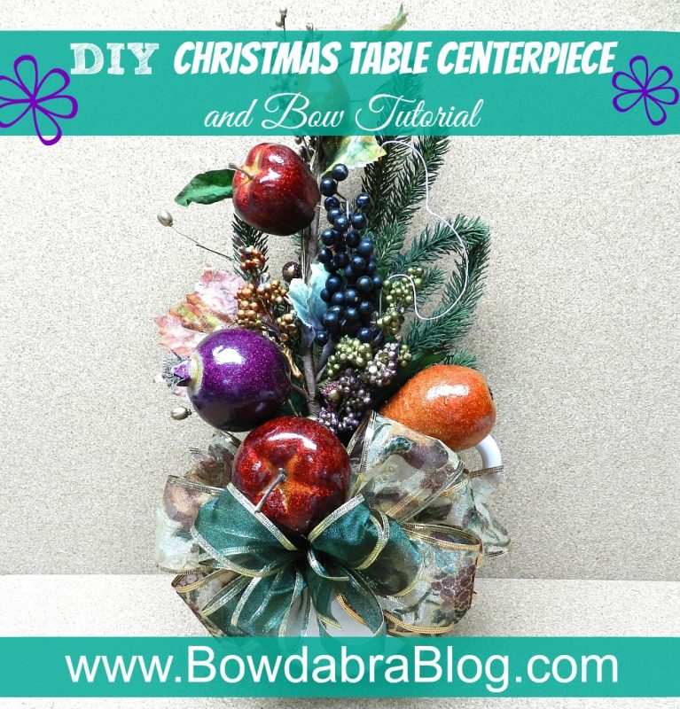 Christmas Table Centerpiece with Bowdabra