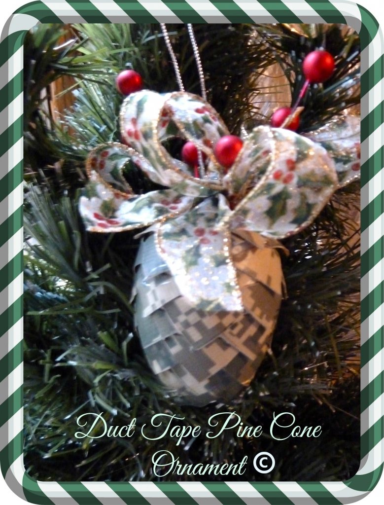 Duct Tape Pinecone Ornament