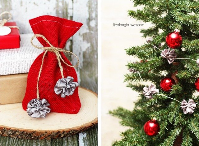 Christmas Crafts with mini scrunchy Bowdabra bows