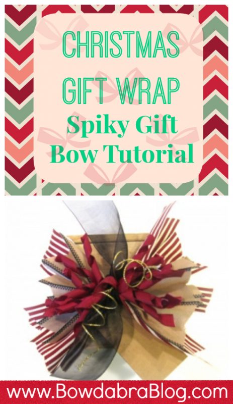 Christmas Gift Wrap Spiky Bow