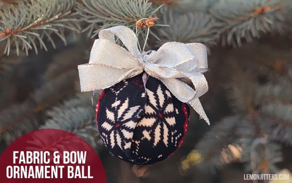 diy fabric & bow ornament ball
