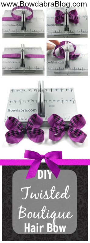 diy twisted boutique hair bows