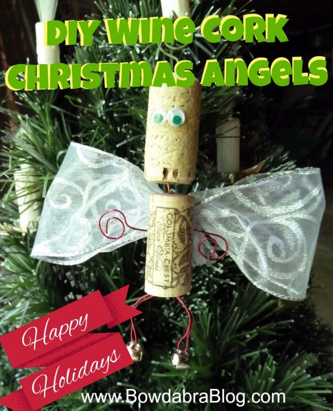 DIY Recycled Wine Cork Christmas Angels
