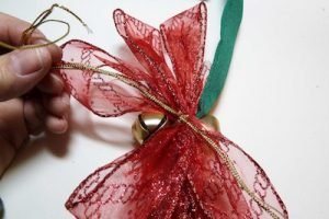 Bowdabra Poinsettia Jingle Bell Bow