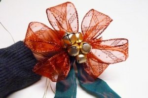 DIY Poinsettia Jingle Bell Bow