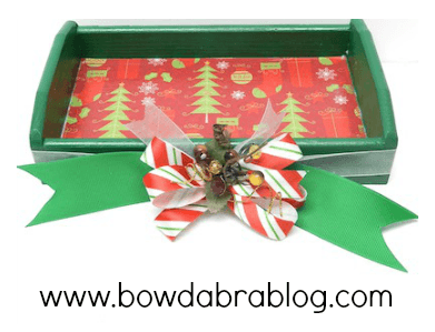 {Bowdabra Video} Mod Podge Wooden Tray Holiday Gift