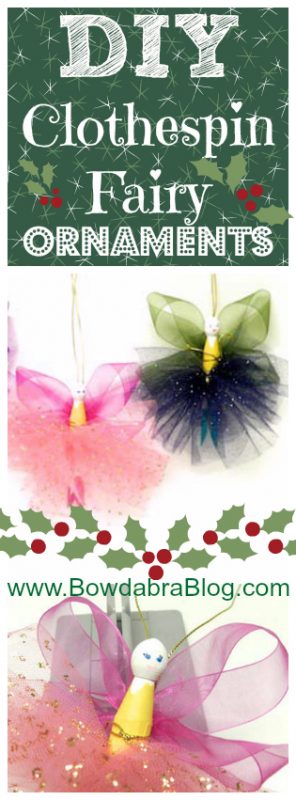 diy clothespin fairy ornaments