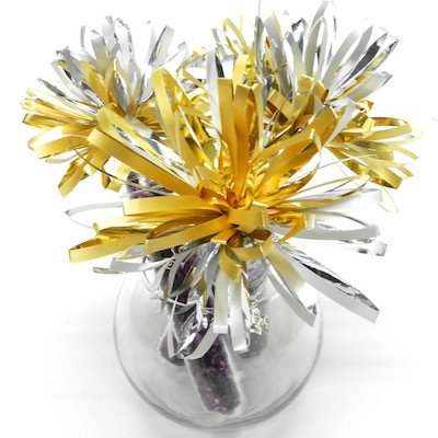 New Year's Eve Curling Ribbon Flower Centerpieces