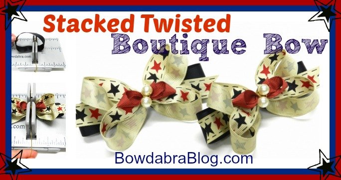 Stacked Twisted Boutique Hair Bow