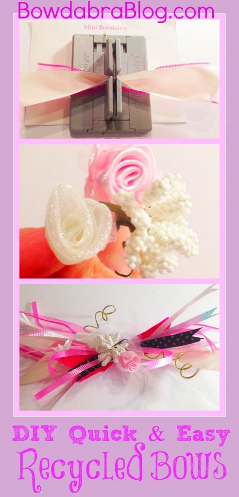 DIY Quick Easy Recycled Bows