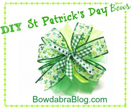 diy bows for st patrick's day