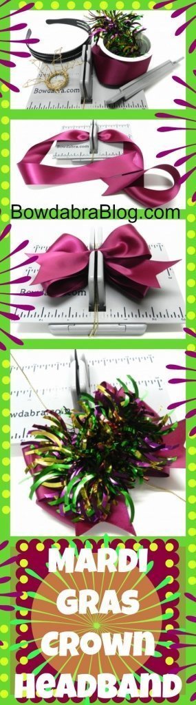 Mardi Gras Crown Headband Bowdabra Blog DIY