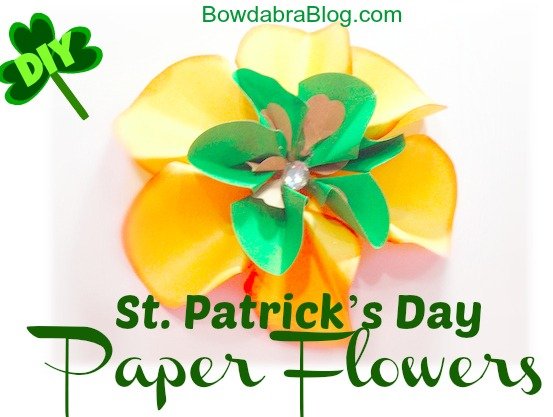 DIY St Patricks Day Paper Flowers