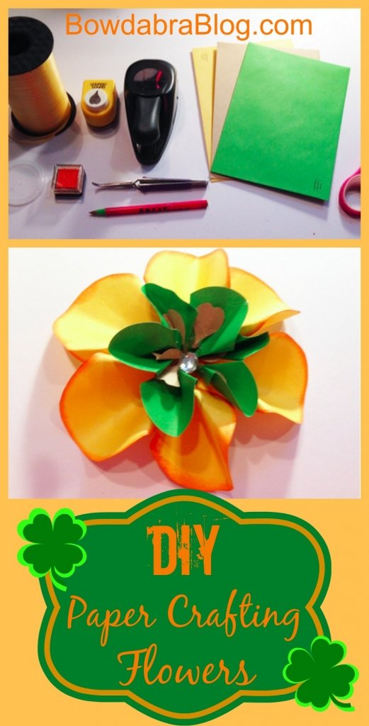 St Patricks Day - DIY paper crafting flowers