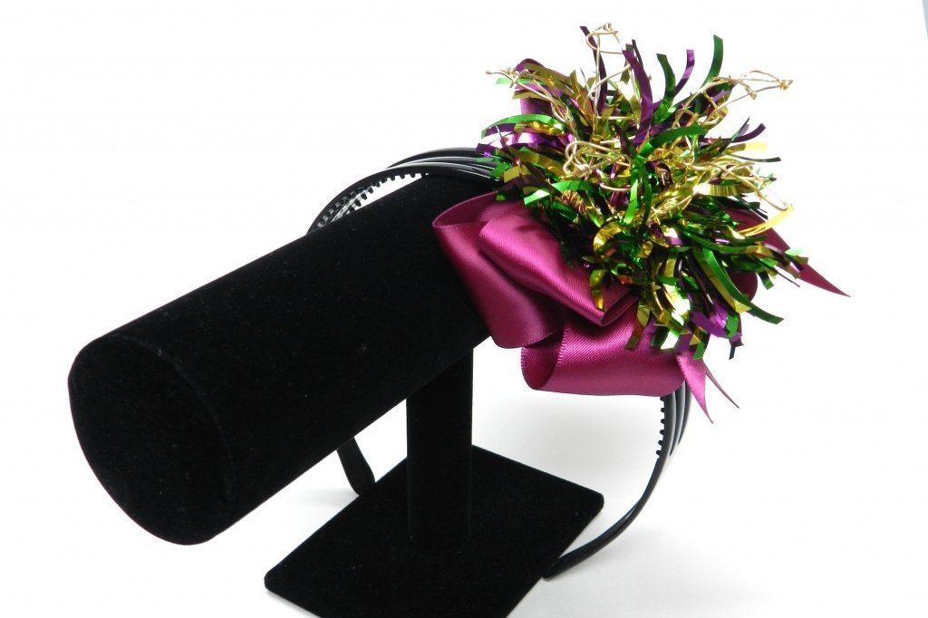 Mardi Gras Crown Fascinator with Bowdabra Bow