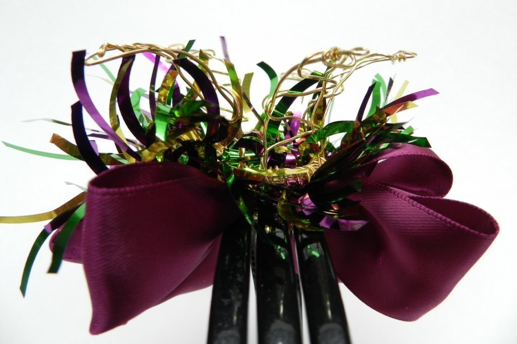 Mardi Gras Crown Fascinator with Bowdabra Bow