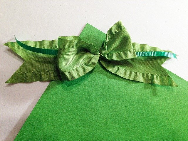 Add a Bow to a St. Patrick's Day Card Envelope