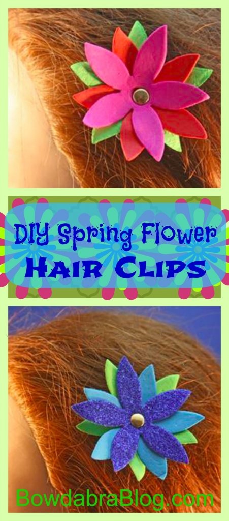 Spring Flower Hair Foam Clips