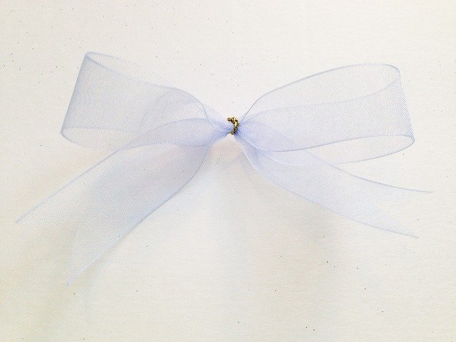 Baptism Invitations Embellished with a Sheer Bowdabra Bow