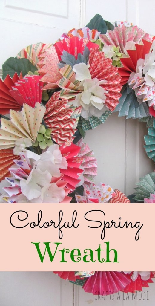 colorful spring wreath