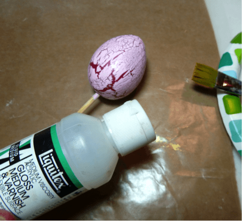 Easter Decor: Hanging Crackled Metallic and Sparkle Easter Eggs