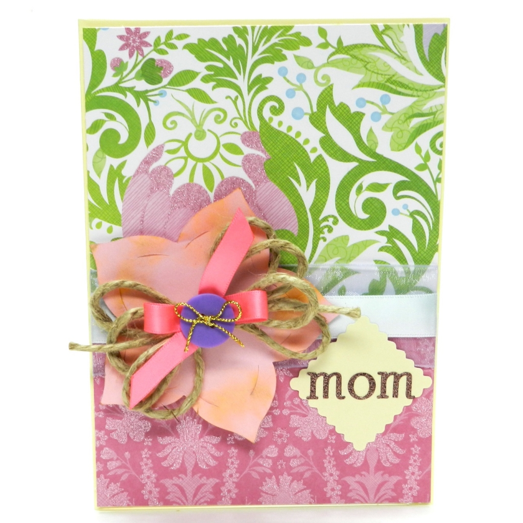 Make a Mother's Day Card with Mini Bowdabra Bow  www.bowdabrablog.com