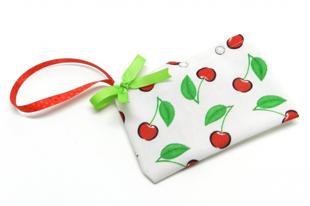 Recycled Bandana Wristlet Purse with Mini Bowdabra Bow