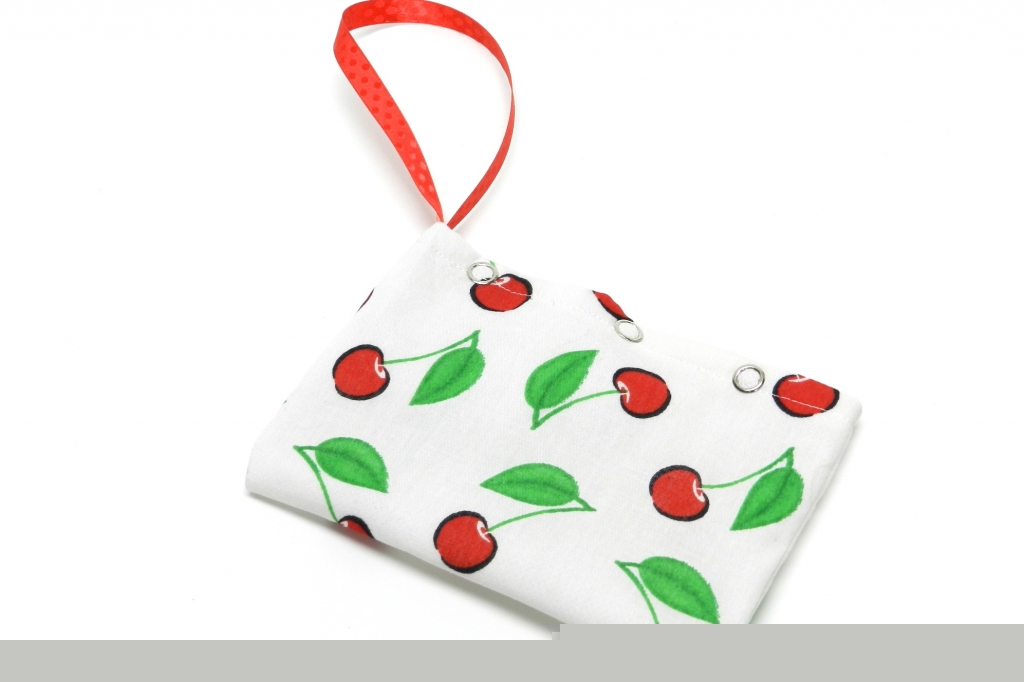 Recycled Bandana Wristlet Purse with Mini Bowdabra Bow