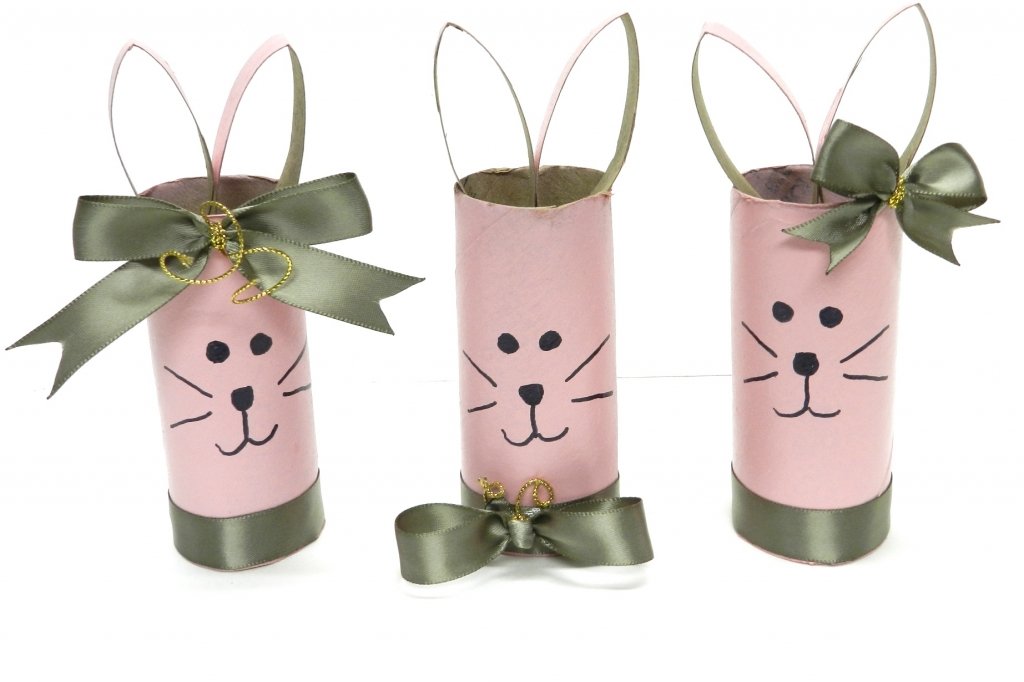 Easter Recycled Toilet Paper Tube Bunny Craft 