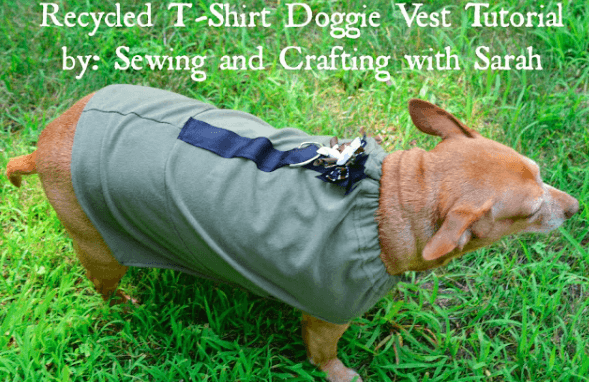 Recycled Tshirt Doggie Vest