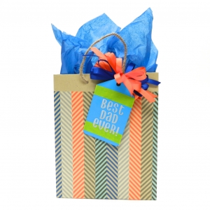 father's day gift tag with a bow