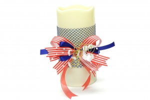 Fourth of July Pillar Candle Centerpiece and Decoration - final